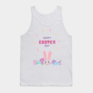 Happy Easter Day bunny and eggs 2023 Tank Top